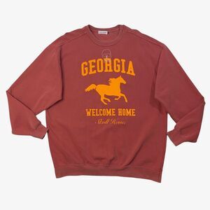 Skull House Designs Sweatshirt Mens L/XL Deep Rose Georgia Welcome Home Fleece